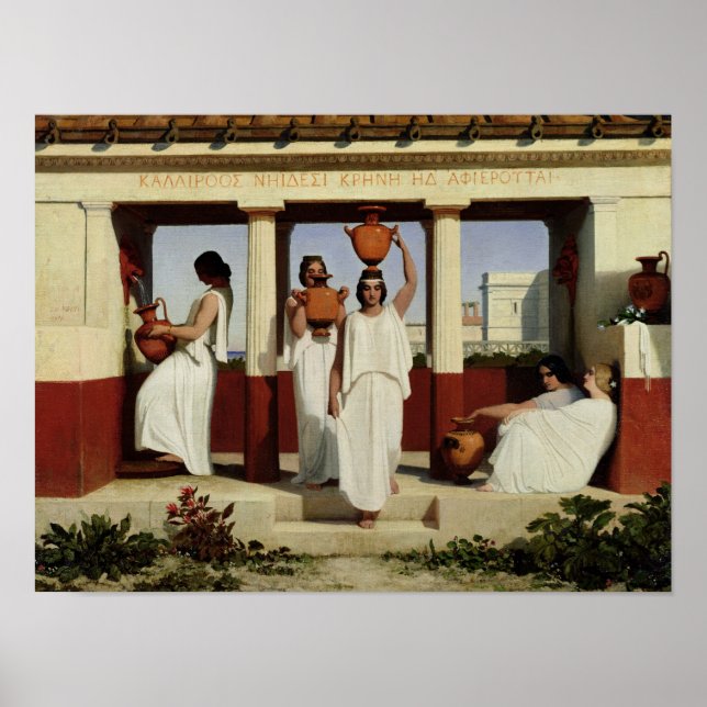 Poster Gregas Mulheres na Fonte, 1841 (Frente)