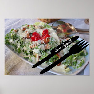 Poster grego da salada de Appétit do Bon