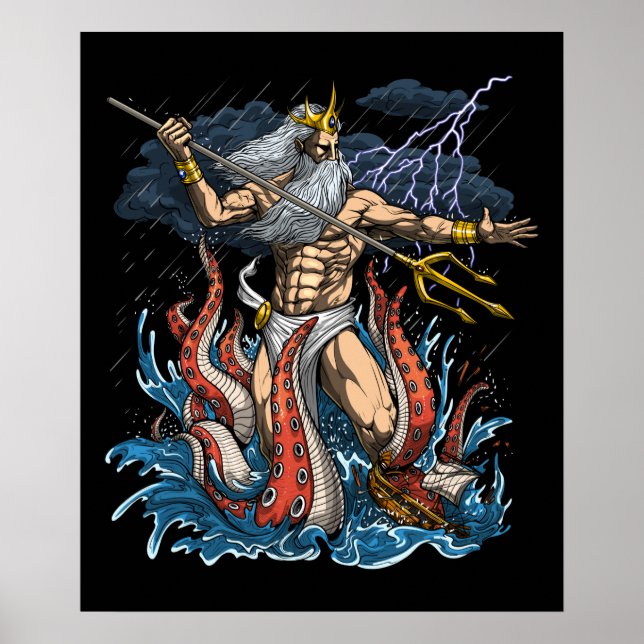 Poster Grego - Deus Poseidon (Frente)
