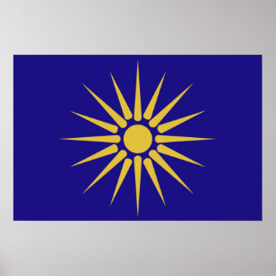 Póster Grego Macedónia, bandeira da piscina