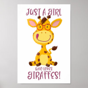 Poster Gregor Giraffe - Apenas Uma Menina Que Ama Girafas