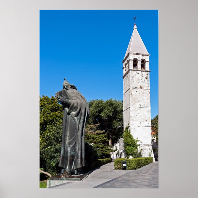 Poster Gregório da estátua Nin em Split - Dalmácia, Croác (Frente)