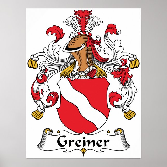 Póster Greiner Family Crest (Frente)