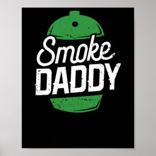 Poster Grelha de Churrasco de Pai de Ovos Verdes de Fumaç