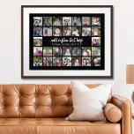 Poster Grelha de Colagem de Fotos - 2 Caixas de Texto - b<br><div class="desc">Use 30 fotos SQUARE para criar uma colagem pessoal de fotos. Esse layout moderno e limpo inclui 2 blocos de texto - 1 em um script de tendência e 1 em uma fonte san serif para adicionar um nome de família ou um nome. A cor de fundo pode ser alterada...</div>