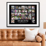Poster Grelha de Colagem de Fotos - 2 Caixas de Texto - b<br><div class="desc">Use 30 fotos SQUARE para criar uma colagem pessoal de fotos. Este layout moderno e limpo inclui um bloco de texto em uma fonte san serif para adicionar um nome de família ou um nome. A cor de fundo pode ser alterada na área personalizar. ***Para obter melhores resultados para este...</div>