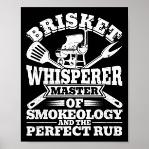 Poster Grelha de Fumador de Churrasco de Rub Perfeito do