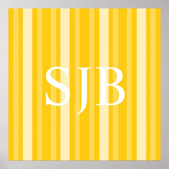 Poster Greve de Senhora Vitoriana de Mostarda com Monogra (Frente)