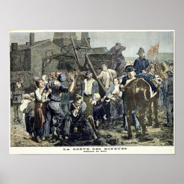Póster Greve do Mineiro em Carmaux (Frente)