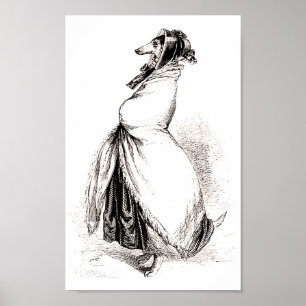 Póster Greyhound by Grandville (1803-1847)