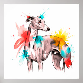 Poster Greyhound com Cor Cinza