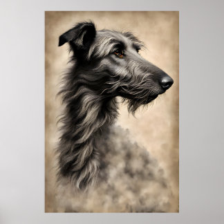 Poster Greyhound Dog Sketch