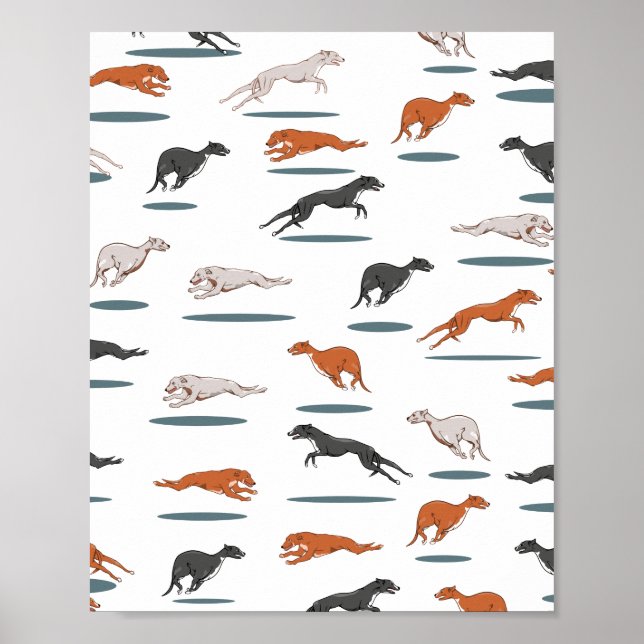 Poster Greyhound Pattern (Frente)