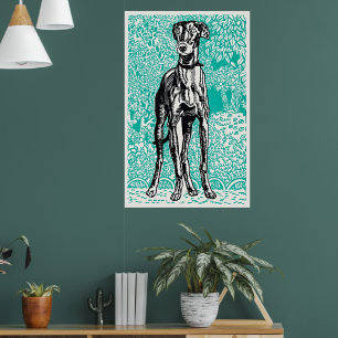 Poster Greyhound por Moriz Jung - Uma obra prima de arte 