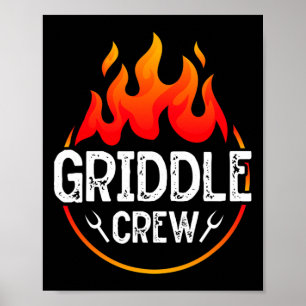 Poster Griddle Grill Squad Team Barbecue Churrasco Griddl