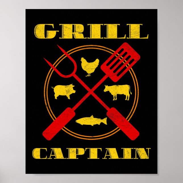 Poster Grill Capitão Churrasco (Frente)