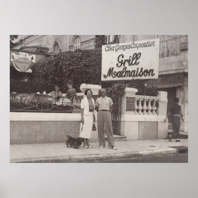 Póster Grill Malmaison, Cannes, França, 1930 (Frente)
