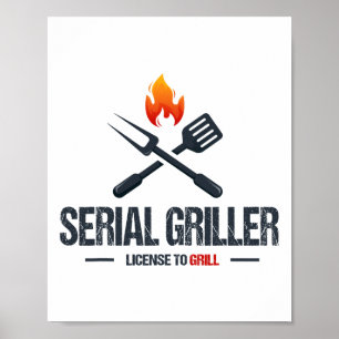 Poster Griller Churrasco Grillmaster Funny Grill