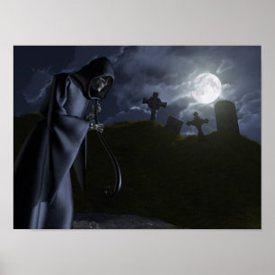 Póster Grim Reaper no Gabinete