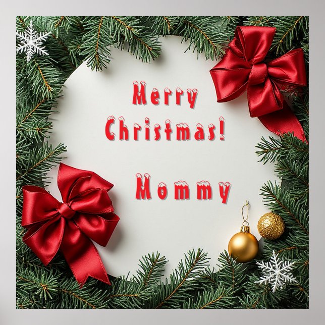 Poster Grinalda de Natal Festiva (Frente)