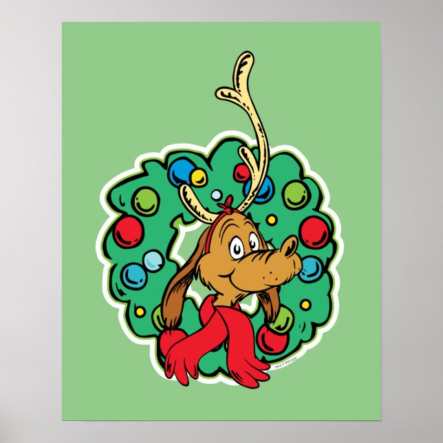 Poster Grinch | Coroa de Natal Max (Frente)