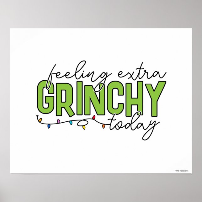 Poster Grinch | Me Sentindo Extra Grinchy Hoje 4 (Frente)