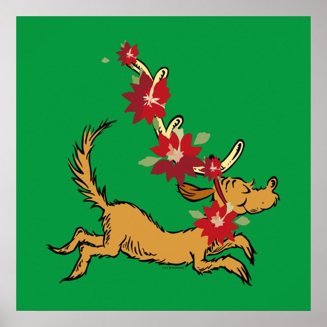 Poster Grinch | Poinsettia de Natal do Max (Frente)