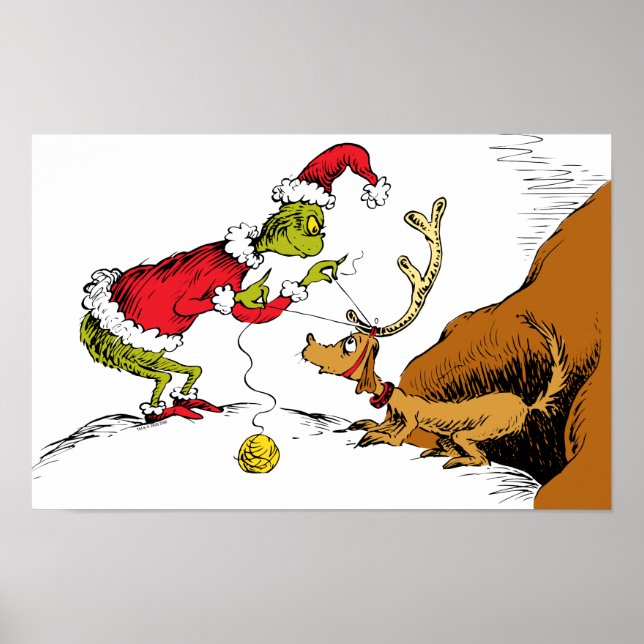 Poster Grinch Prepara Max o Renas (Frente)