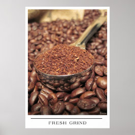Póster Grind Fresco - Enviar Arte de Café