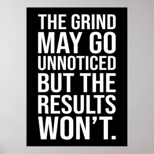 Poster Grind Unnotated vs Results - Sucesso de Motivação