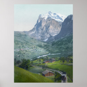 Poster Grindelwald e Wetterhorn