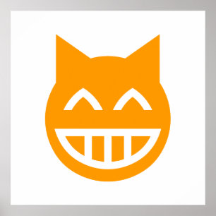 Póster Grinning Emoji Cat