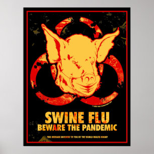 Poster GRIPE dos SUÍNOS - Beware a pandemia!