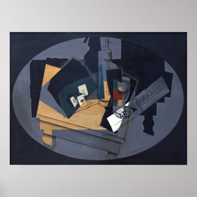 Poster Gris - Cartões De Jogar E Siphon 1916 (Frente)