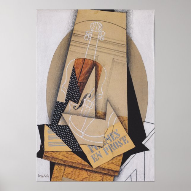 Poster Gris - Composição Com Violino (Frente)