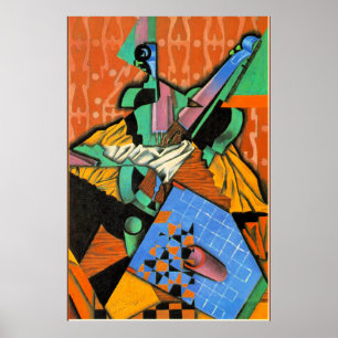 Poster Gris - Foto de Violino e Quadro de Controle