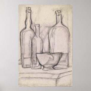 Poster Gris - Garrafas E Bolsa 1911