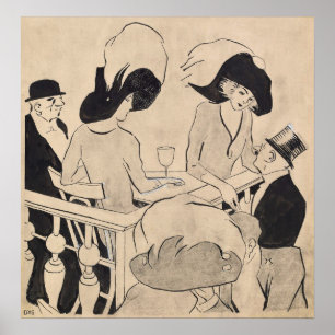 Poster Gris - Na Sala De Música (Restaurante Au)