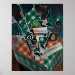 Poster Gris - Natureza-Morta com Toalha de Mesa Xadrez 19