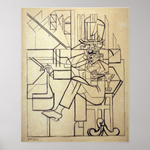 Poster Gris - O Homem No Café 1912