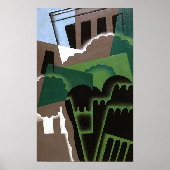 Poster Gris - Paisagem Cubista 1917 (Frente)
