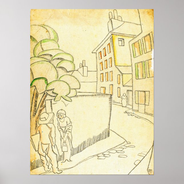 Poster Gris - Uma Rua Em Montmartre (Frente)