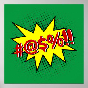 Poster Gritando Bolha de Voz Seu Modelo de Mensagem