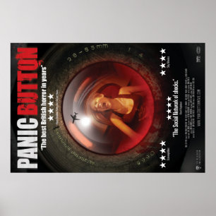 Poster gritando da lente do botão de pânico