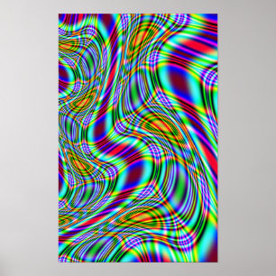 Poster gritando do Fractal do arco-íris (#2)