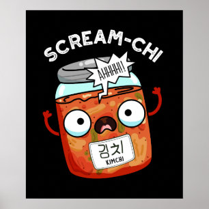 Poster Gritar-chi Funny Kimchi Puns Dark BG