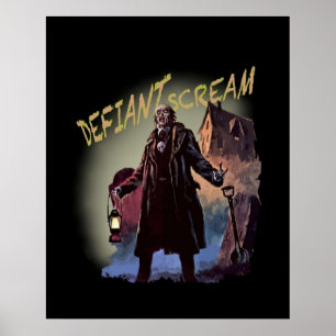 Poster Gritar de Desfiação de Horror de Halloween
