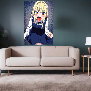 Poster Gritar jovem Arte AI