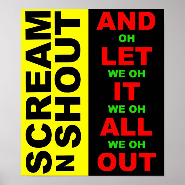 Póster Gritar N Shout (Frente)