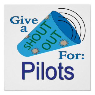 Póster Gritar para Pilotos
